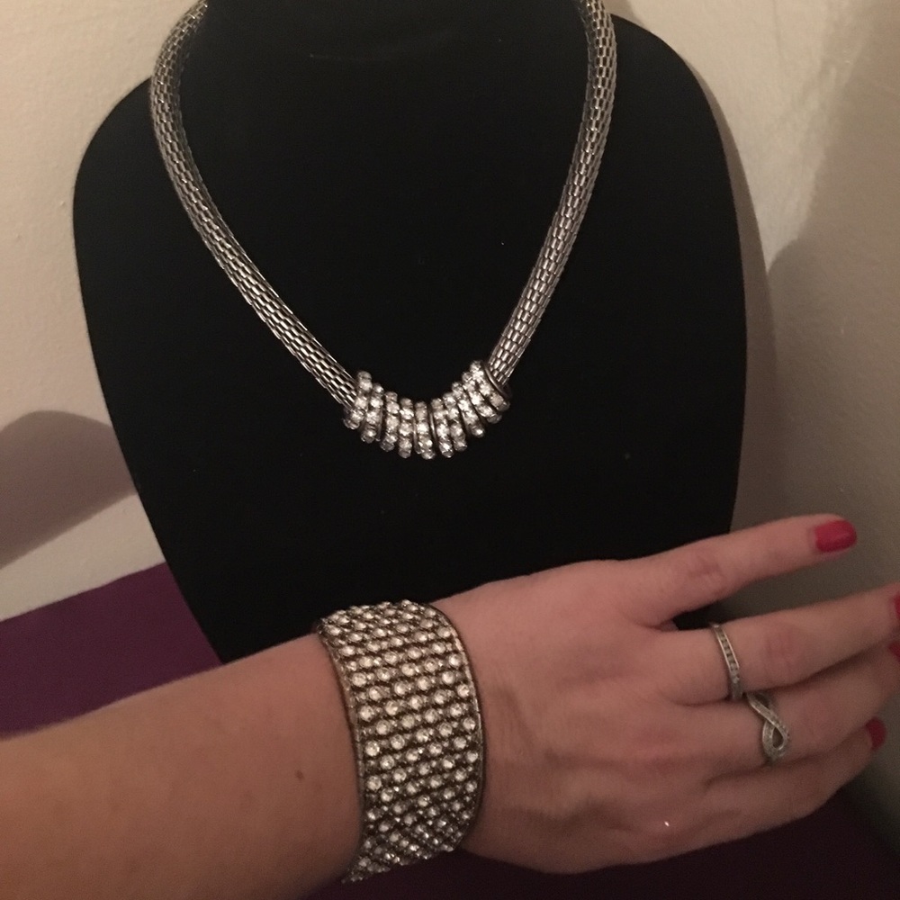 Beautiful Rhinestone Necklace and Bracelet